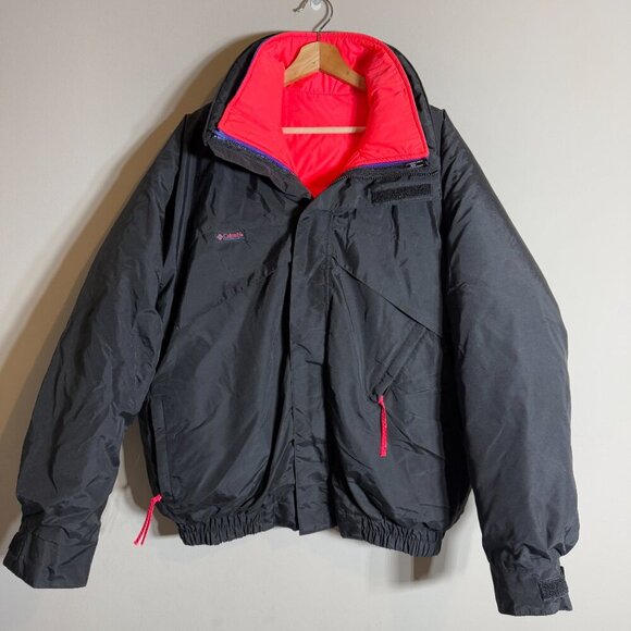 Vintage Columbia Whirlibird Radial Sleeve 3 in 1 Jacket Men's Large Black Neon - Picture 4 of 16